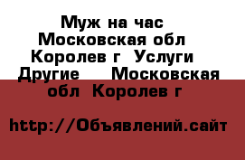 Муж на час - Московская обл., Королев г. Услуги » Другие   . Московская обл.,Королев г.